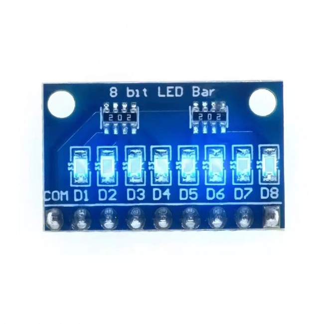 3,3V 5V 8-Bit Mavi LED Modülü - Katot