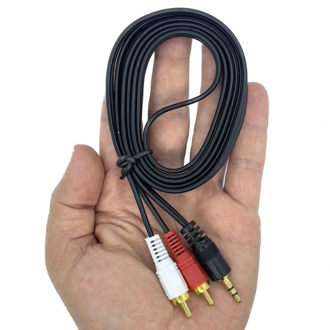 3.5mm Aux Stereo 2RCA Erkek Erkek Kablo 1.5m