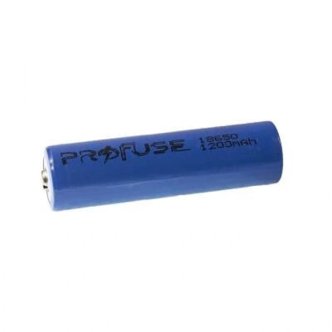 3.7V 1200mAh 18650 Li-ion Şarjlı Pil - Başlı