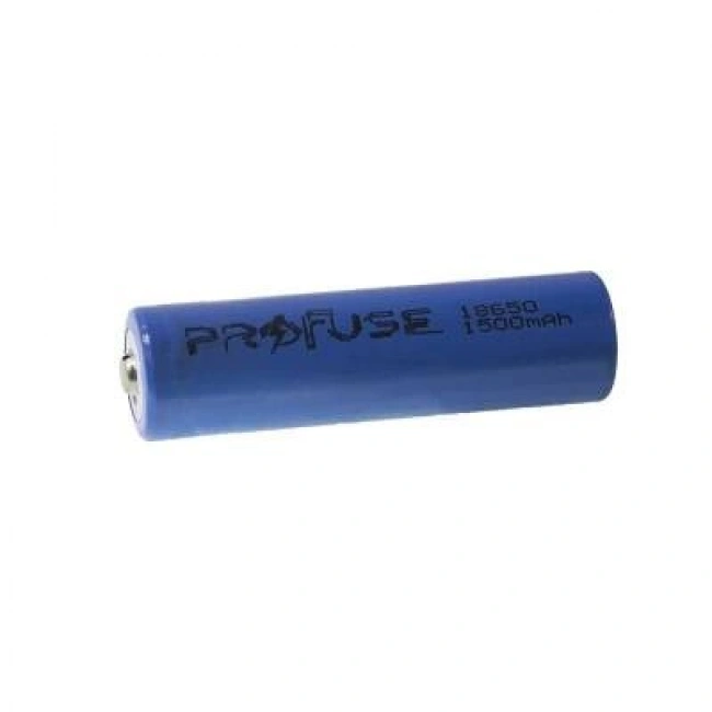 3.7V 1500mAh 18650 Li-ion Şarjlı Pil - Başlı