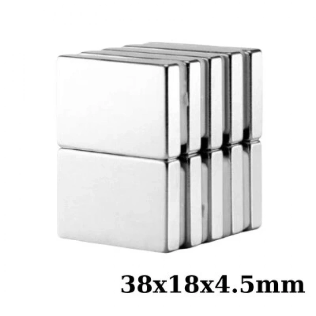 38x18x4.5mm Neodyum Güçlü Mıknatıs - Neodim Magnet