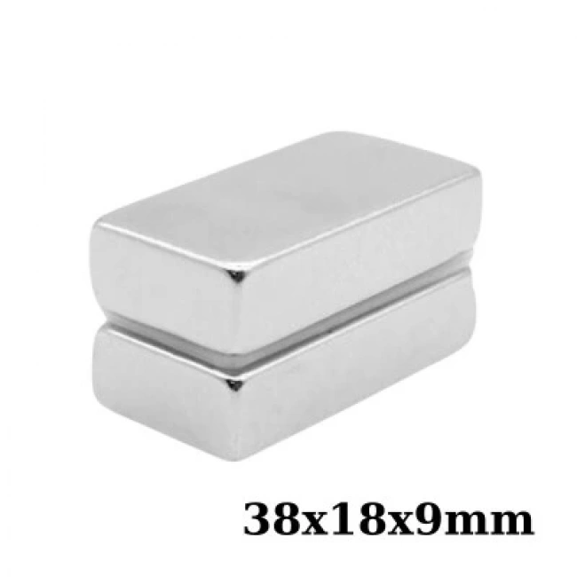 38x18x9mm Neodyum Güçlü Mıknatıs - Neodim Magnet