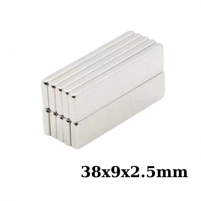 38X9X2.5mm Neodyum Güçlü Mıknatıs - Neodim Magnet