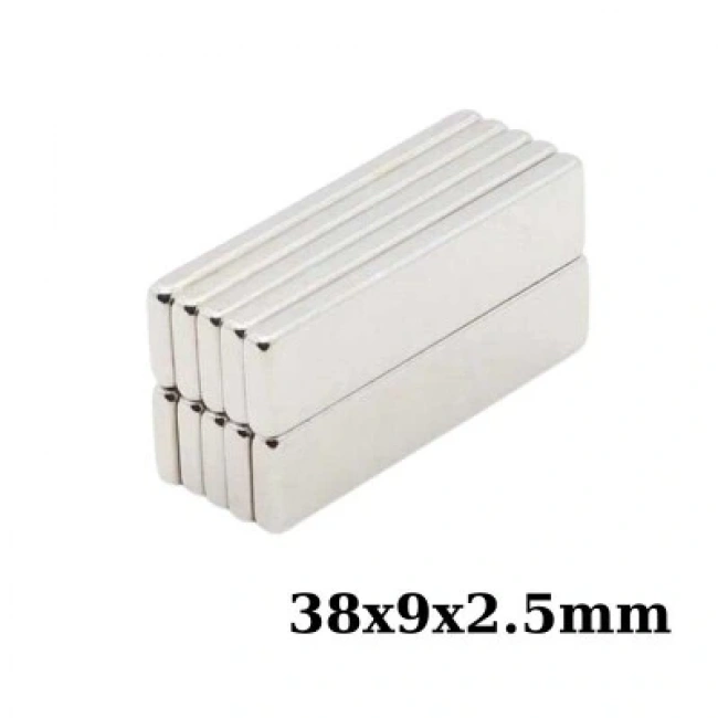 38X9X2.5mm Neodyum Güçlü Mıknatıs - Neodim Magnet