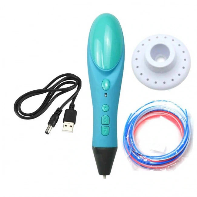 3D Kalem 3D Pen Yazıcı - 3 Farklı Renk PLA Filament Hediyeli