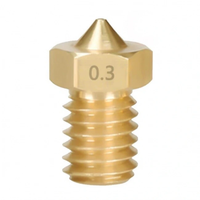3D Yazıcı-Printer M6 1.75mm / 0.3mm V5-V6 Pirinç Nozzle