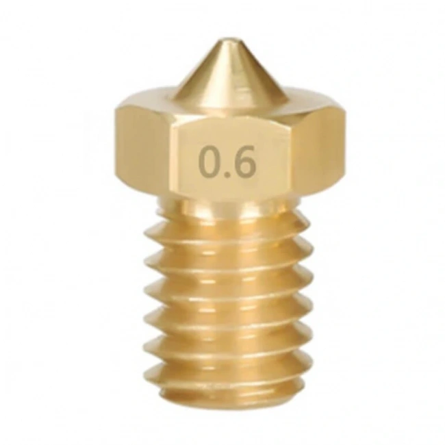 3D Yazıcı-Printer M6 1.75mm / 0.6mm V5-V6 Pirinç Nozzle