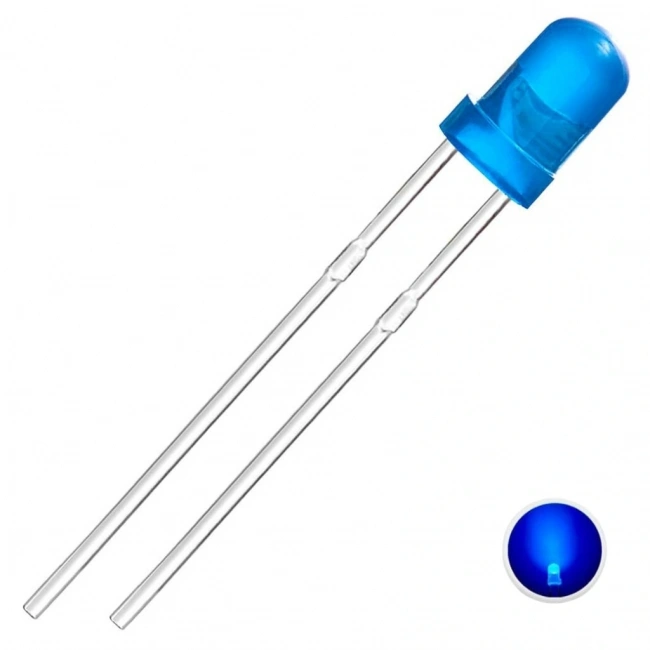 3mm Led Mavi Diyot Diffused 1 Adet