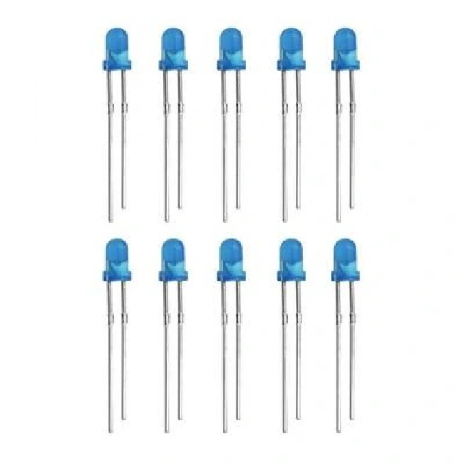 3mm Mavi Led Paketi - 10 Adet