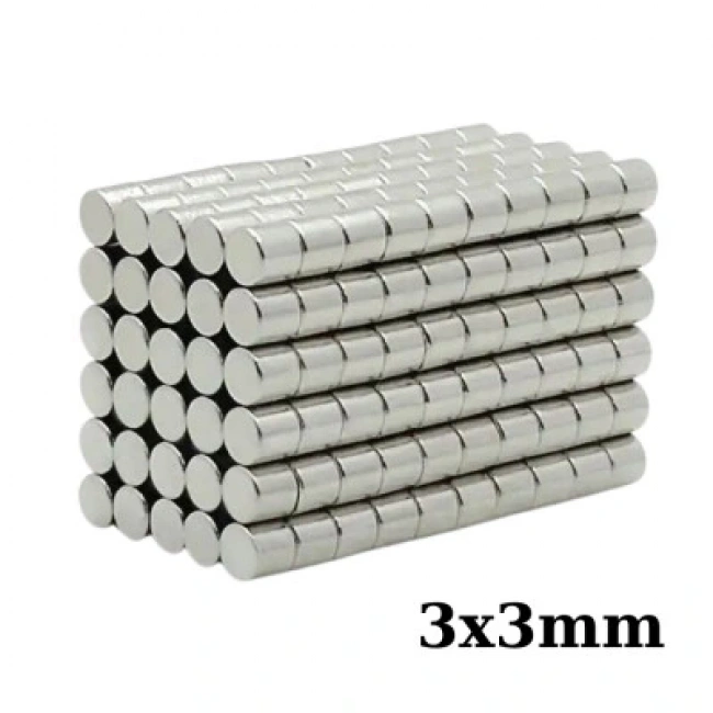 3x3mm Neodyum Güçlü Mıknatıs - Neodim Magnet
