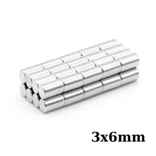 3x6mm Neodyum Güçlü Mıknatıs - Neodim Magnet