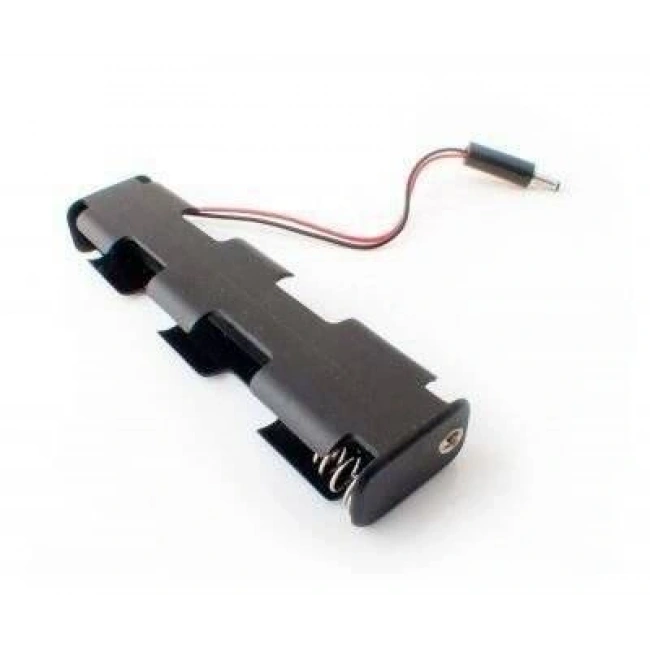 4lü AA Pil Yuvası - Çift Taraflı ve Jack Çıkışlı