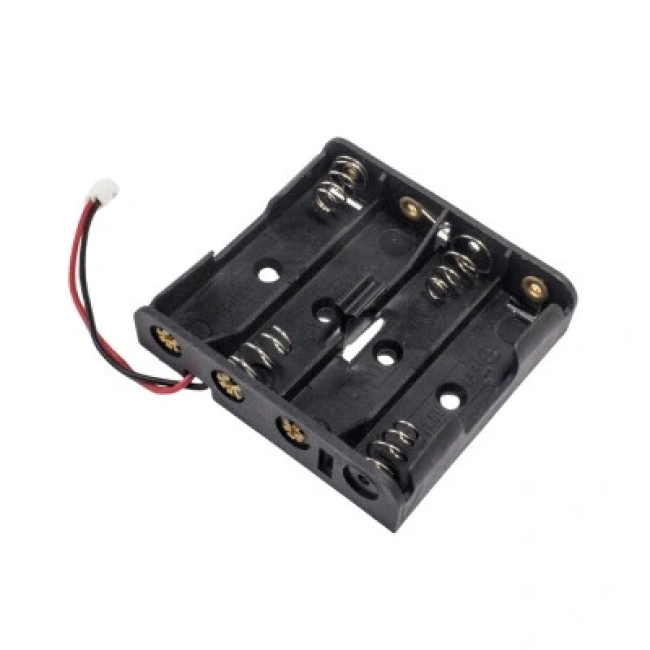 4lü AA Pil Yuvası JST PH 2.0 Konnektör Çıkışlı