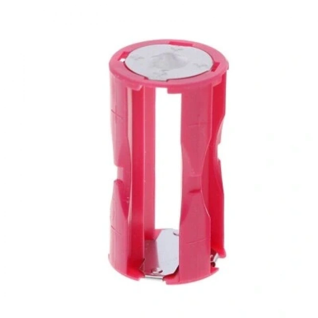 4lü AAA Pil Yuvası - 1.5V Paralel C-Tip Pil Dönüştürücü Pembe