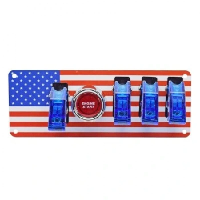 4lü ON-OFF Toggle Switch Panel - Motor Start Butonlu