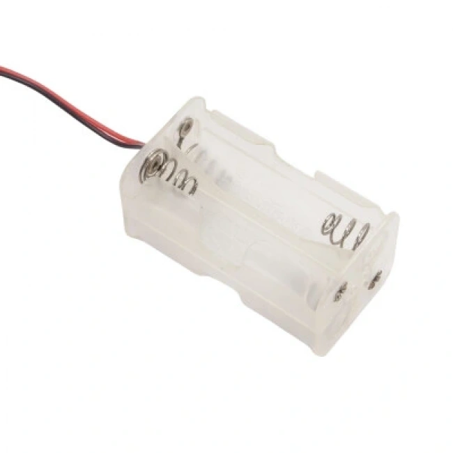 4lü Şeffaf AA Pil Yuvası - Çift Taraflı