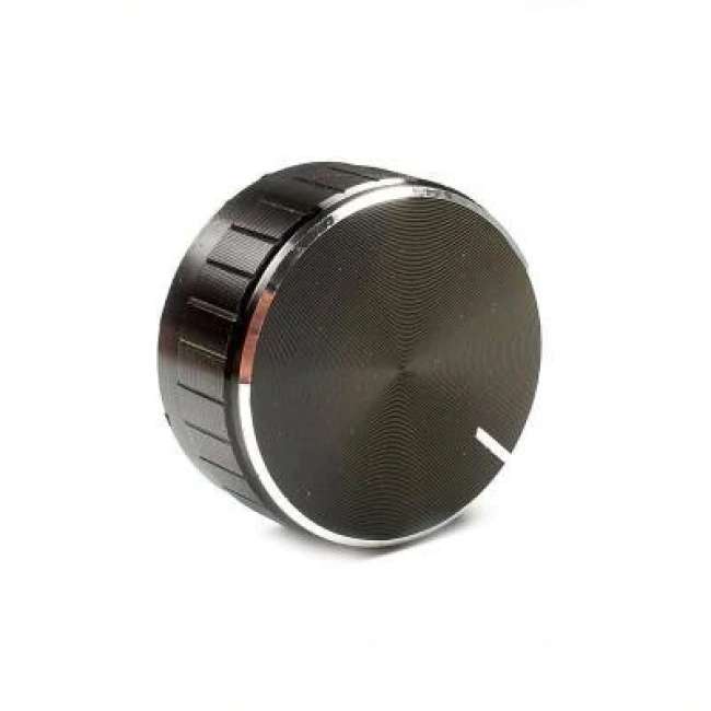 40x17 Alüminyum Potansiyometre Başlığı - Siyah