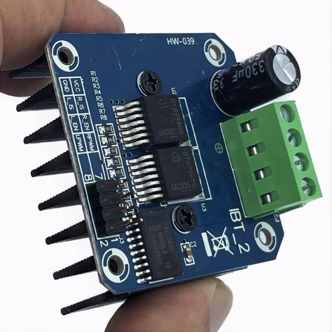 43A 5-27V Çift BTS7960B H-Köprü Yüksek Güç Motor Sürücü Modülü