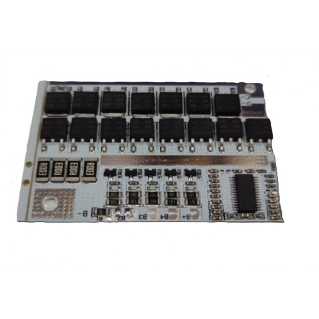 4S 100A LiFePO4 Balanslı BMS Kartı Beyaz PCB