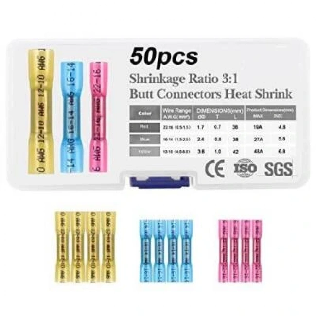 50 Parça 3 Çeşit İzoleli Kablo Ek Parçası Seti