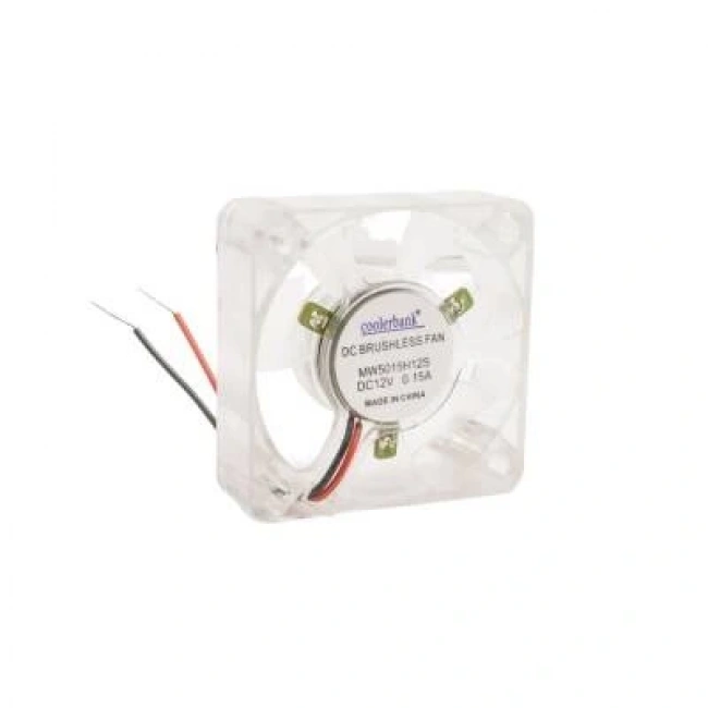 50x50x15mm 12V 0.15A Fan 2 Kablolu - Işıklı