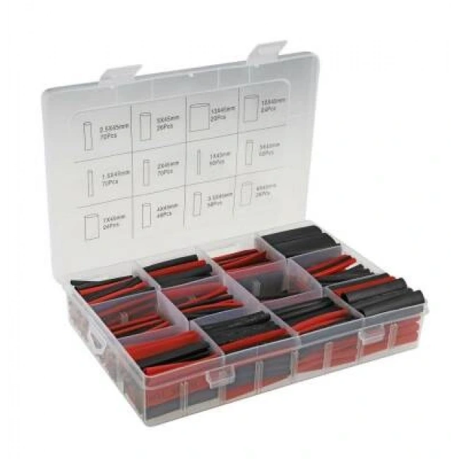 560 Parça Kutulu Siyah/Kırmızı Makaron Seti