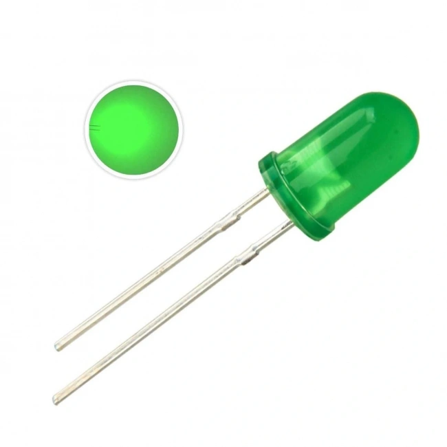 5mm Led Yeşil Diyot Diffused 1 Adet