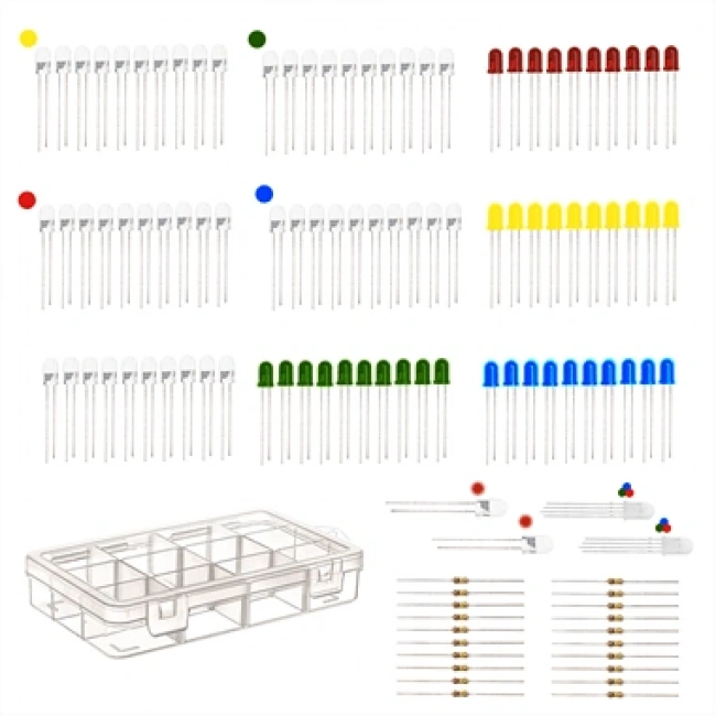 5mm Süper Diyot Led Seti - 14 Parça 115 Adet
