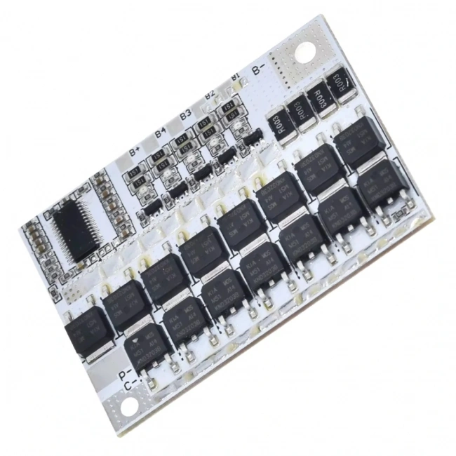 5S 100A LiFePO4 Balanslı BMS Beyaz PCB