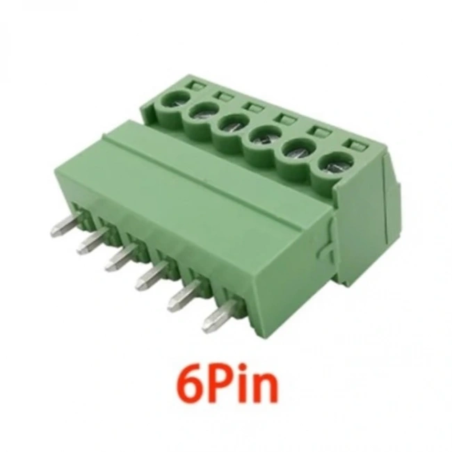 6 Pin 3.81mm Geçmeli 90C Takım Klemens