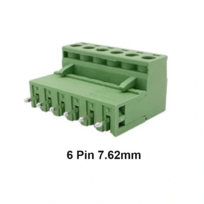 6 Pin 7.62mm Geçmeli 180C Takım Klemens