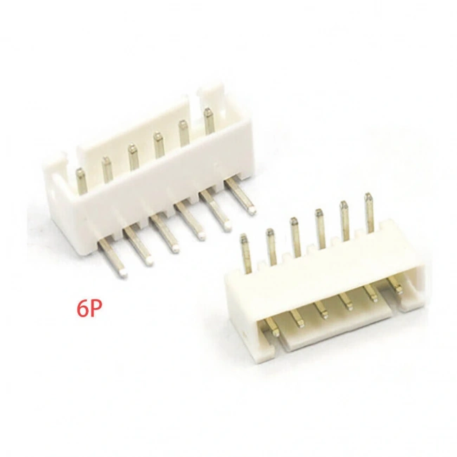 6 Pin JST-XH 2.54 Tunik Konnektör Erkek Eğik 90°