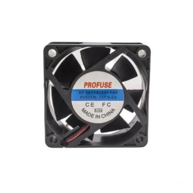 60x60x25mm 12V 0.20A Fan 2 Kablolu