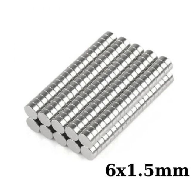 6x1.5mm Neodyum Güçlü Mıknatıs - Neodim Magnet