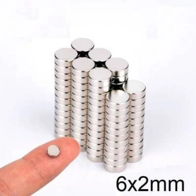 6X2mm Neodyum Güçlü Mıknatıs - Neodim Magnet