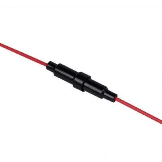 6x30 Kablolu Sigorta Yuvası - Siyah