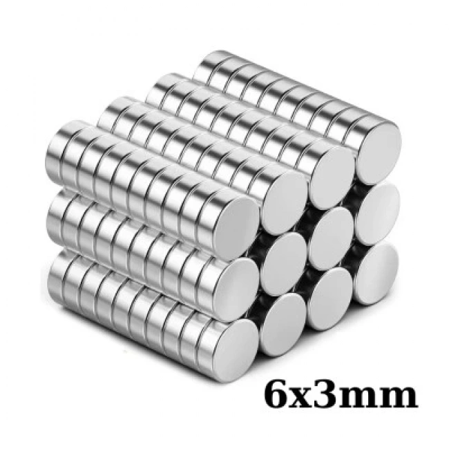 6x3mm Neodyum Güçlü Mıknatıs - Neodim Magnet