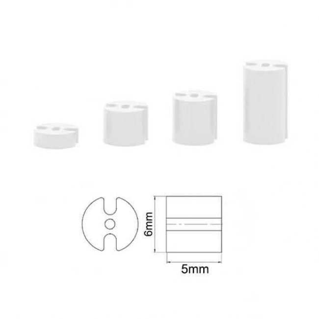 6x5mm 3 Pin Led Distans (Standoff) - Beyaz