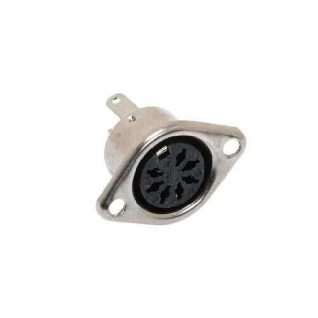 7 Pin Dişi DIN Konnektör - Flanşlı Panel Tipi