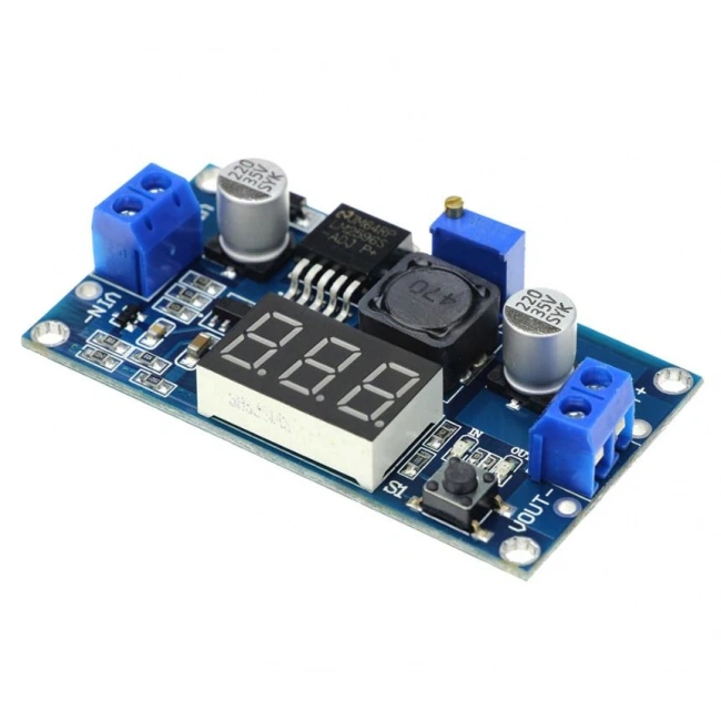 7 Segmentli Ayarlanabilir 3A Voltaj Regülatör Kartı - LM2596-ADJ