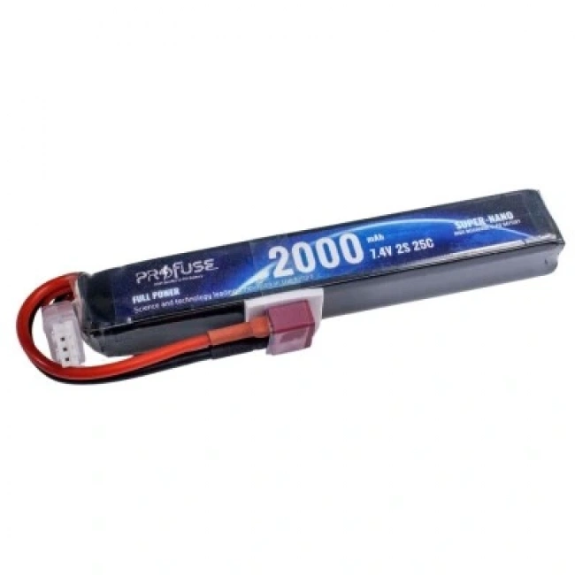7.4V 2S 2000mAh 25C Airsoft Lipo Batarya