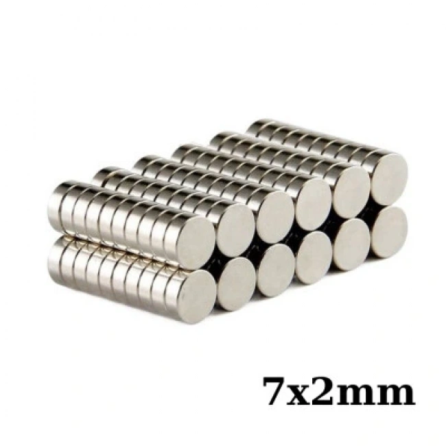 7x2mm Neodyum Güçlü Mıknatıs - Neodim Magnet