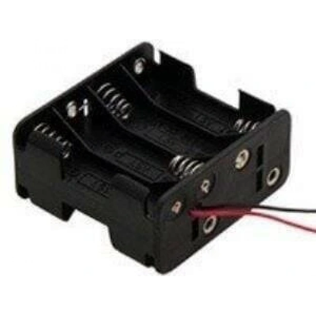 8li AA Pil Yuvası - Çift Taraflı