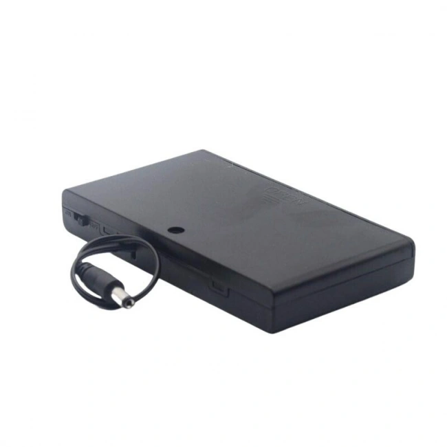 8li AA Pil Yuvası - Jacklı Kapaklı ve Anahtarlı