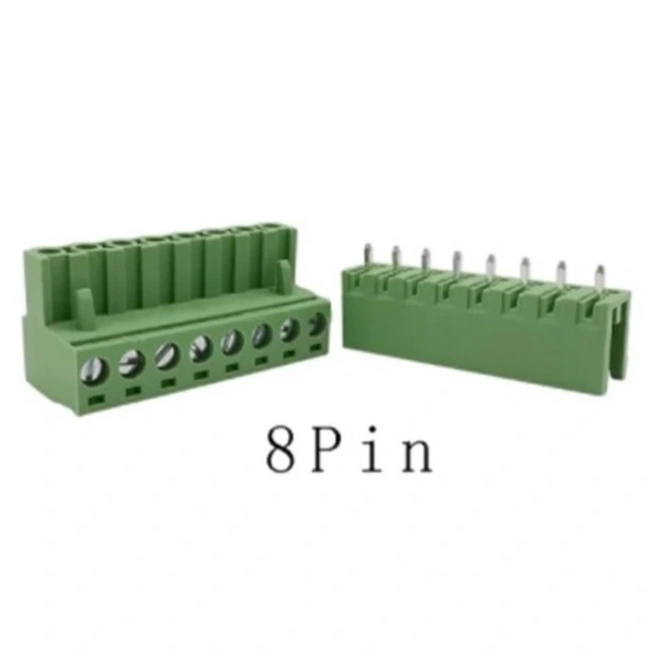 8 Pin 5.08mm Geçmeli 90C Takım Klemens