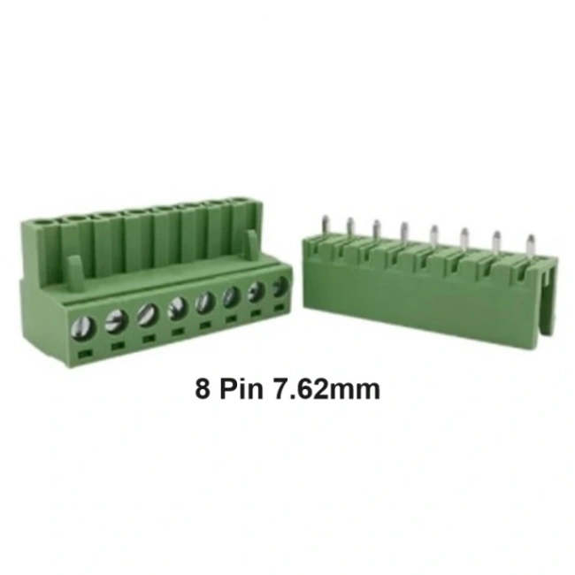 8 Pin 7.62mm Geçmeli 180C Takım Klemens