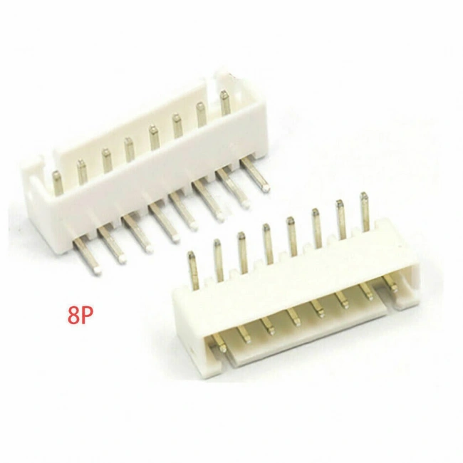 8 Pin JST-XH 2.54 Tunik Konnektör Erkek Eğik 90°