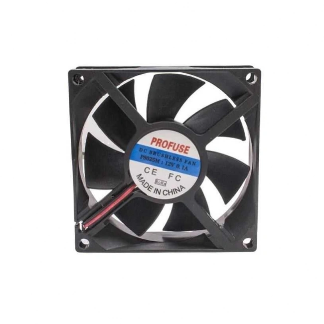 80x80x25mm 12V 0.10A Fan 2 Kablolu