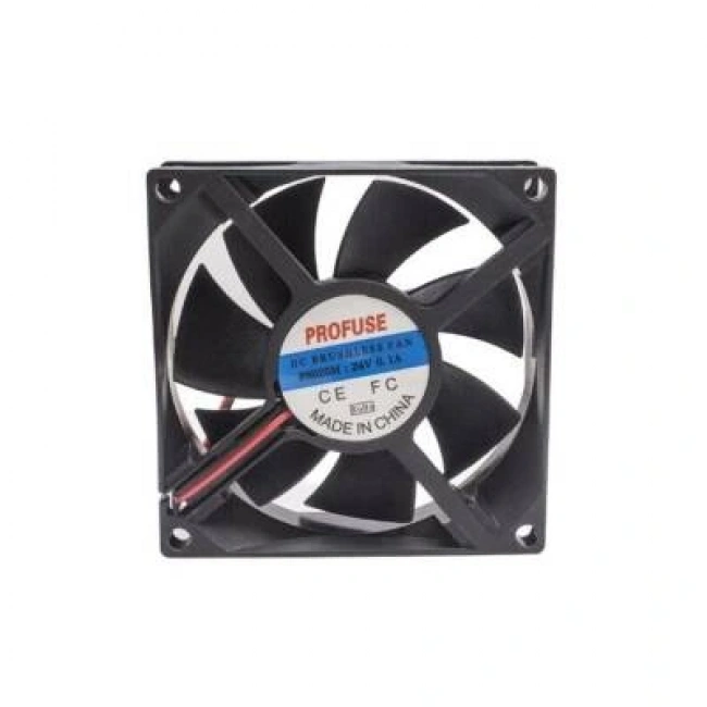 80x80x25mm 24V 0.10A Fan 2 Kablolu