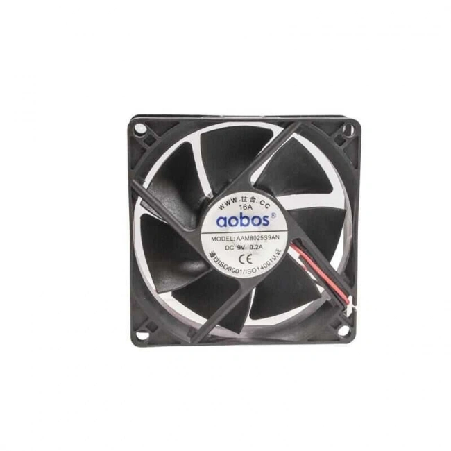 80x80x25mm 9V 0.2A Fan 2 Kablolu